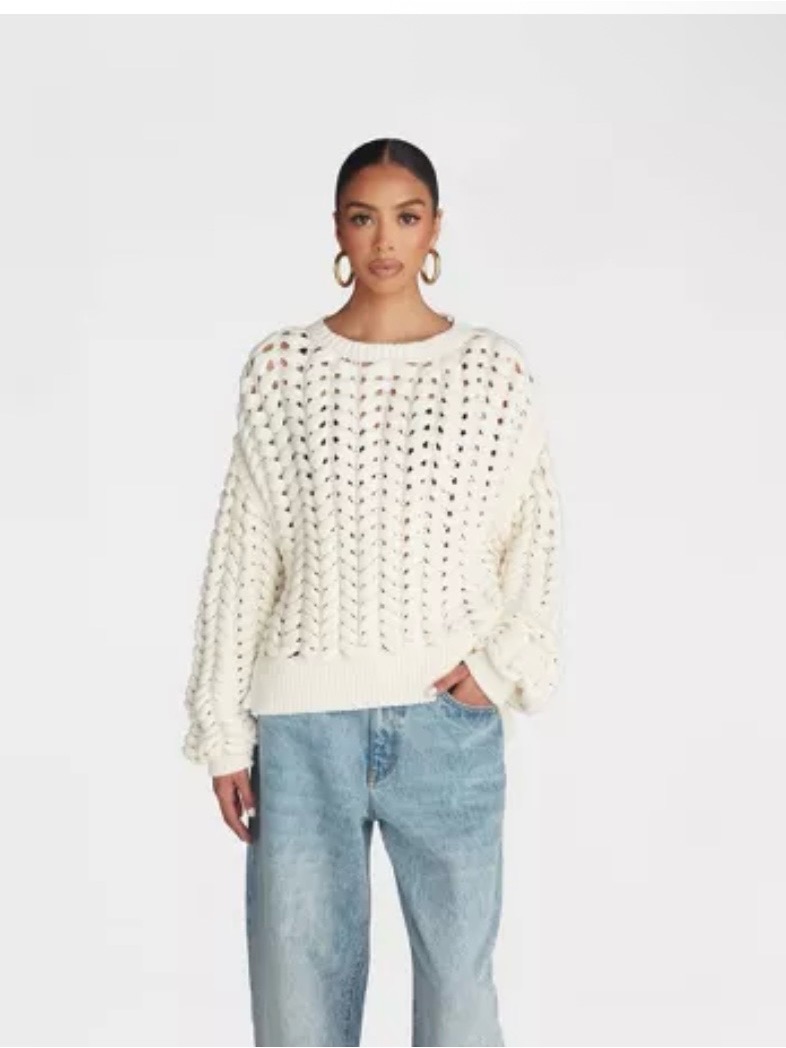 Brand New Kbb By Kahlana Women's Pullover Sweater 'The Chunky Knit Crew' - Sz L